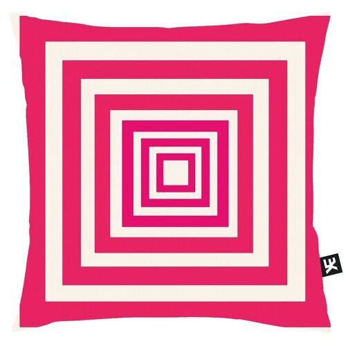 Cushion cover LOZZO MAGENTA WIT  | 50x50 | soft velvet