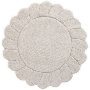 Tapis chambre enfant coton lavable rond finition "pétales" GABRIELLE