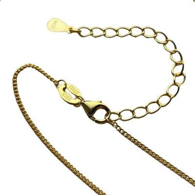 Silver cuban chain gold plated - Sterling silver 925