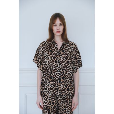 Camicia con stampa leopardata - 117