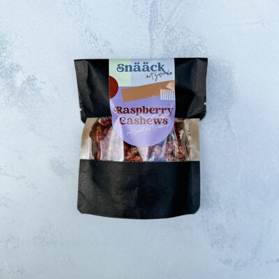 Snääck // Anacardos de frambuesa