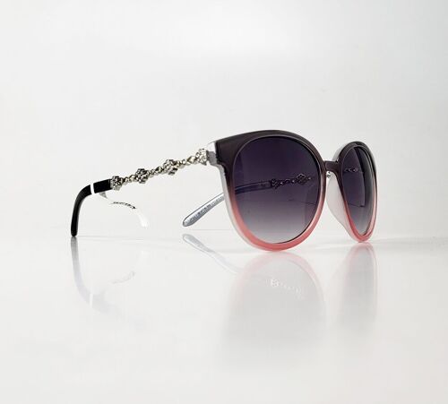 Black/pink TopTen sunglasses with ornaments on legs SRH2799BLK