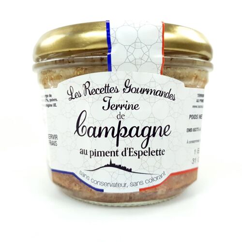 Terrine de Campagne au Piment d'Espelette - Format 180g