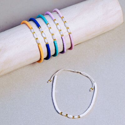 Heishi mother-of-pearl rice seed bracelets B083