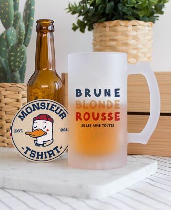 Chope de bière Brune Blonde Rousse