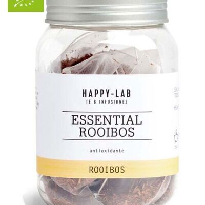 Happy-Lab – ESSENTIAL ROOIBOS – Glas mit 14 biologisch abbaubaren Pyramiden