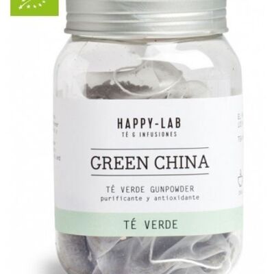 Happy-Lab – GREEN CHINA – Glas mit 14 biologisch abbaubaren Pyramiden