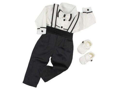 A Pack of Two Sizes 100% Cotton Special Day Dungaree Set for Baby Boys