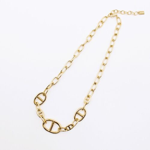 Collier en acier inoxydable esprit luxe