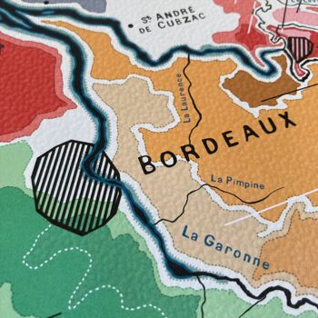 Carte des VINS DE BORDEAUX - Affiche 70x50cm 3