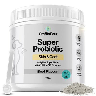 Probiotique pour la peau et le pelage des animaux de compagnie