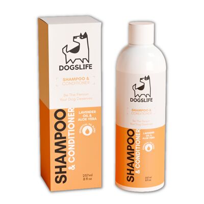Shampoing et revitalisant pour chien 2 en 1