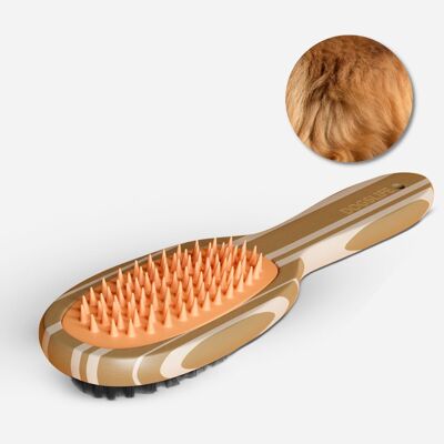 Brosse pour chien en bambou