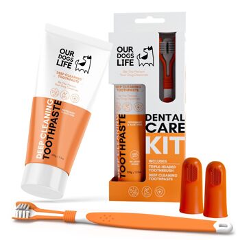 Ensemble dentifrice et brosse à dents pour chien 1