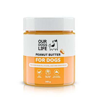 Mantequilla de maní natural para perros | Seguro para perros