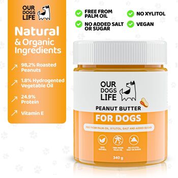 Beurre de cacahuète naturel pour chiens | Sans danger pour les chiens 2