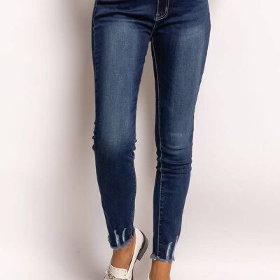 Skinny-Jeans mit rohen Kanten – Übergröße – M8851