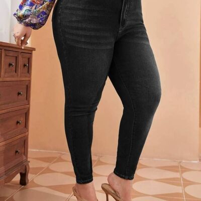 Jeans skinny neri lavati - Taglia Plus - M8860