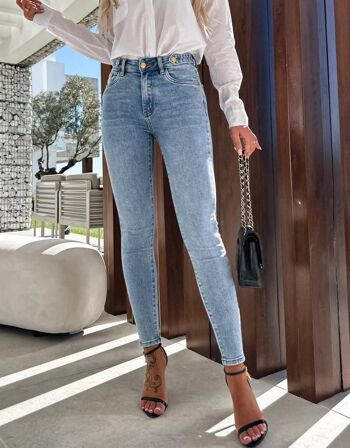 Jeans Skinny Avec Boutons - G2304 1