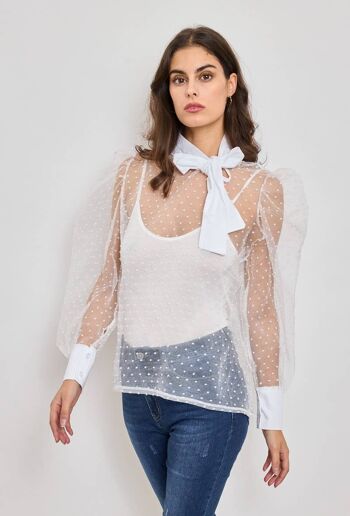 Plain top blouse - 1356 1