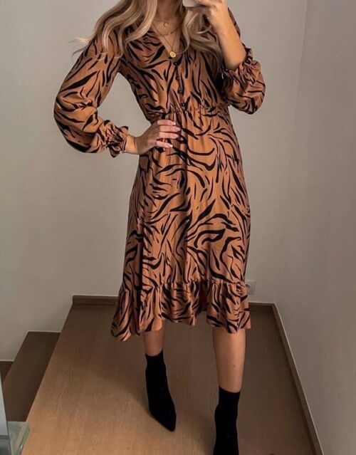 Robe longue à imprimé