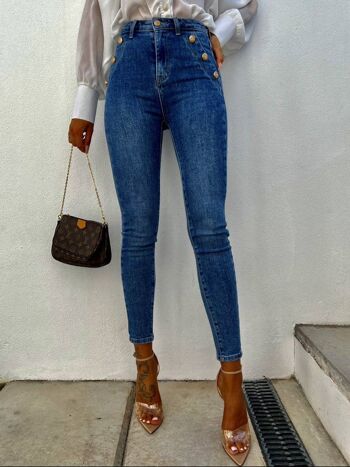 Skinny Jeans With Buttons - G2303