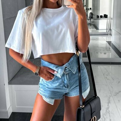 T-shirt courte crop top - 2297