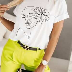 T-shirt Imprimée blanc - 9755-8