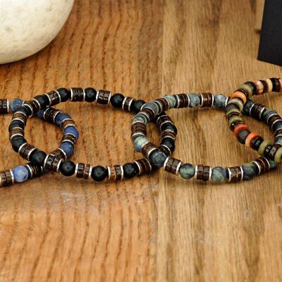 Set of 4 natural stone bracelets