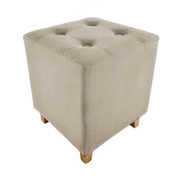 Pouf carré Hippolyte beige 3