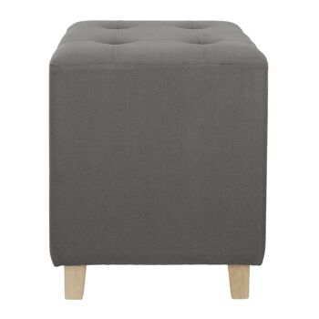 Pouf carré Hippolyte gris 3