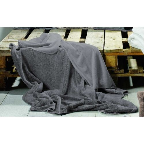 Maxi plaid 220x240 cm Polyester Natura Noir