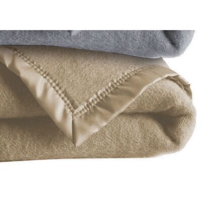 Coperta 180x220 cm Poliestere/Viscosa Beige