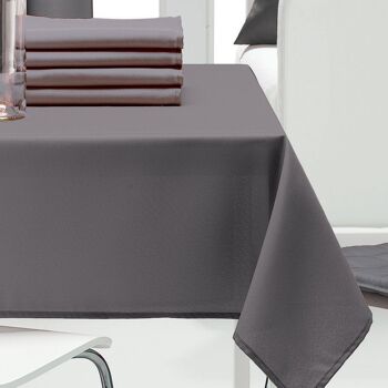 Nappe 140x240 cm Polyester Gris 2