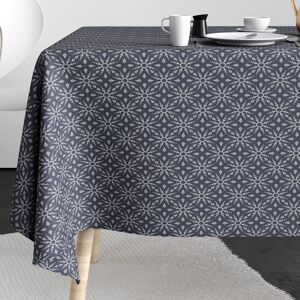 Nappe 150x250 cm Polyester à motifs Flocon Gris