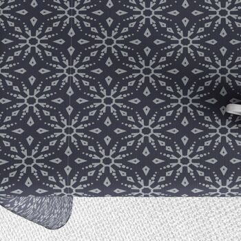 Nappe 150x350 cm Polyester à motifs Flocon Gris 3