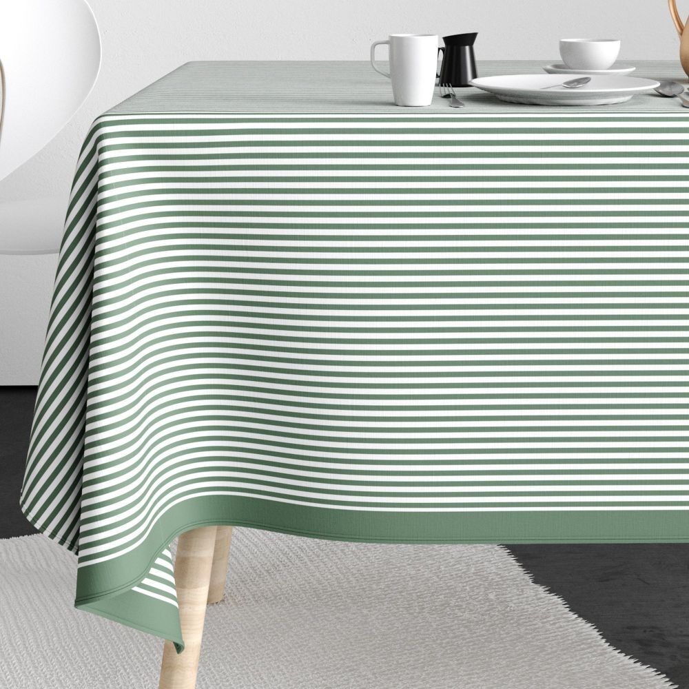 Mantel rectangular antimanchas 140x200 Algodón Milleraie Abeto