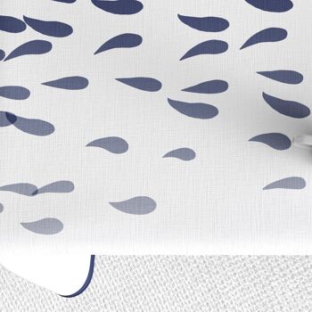 Nappe rectangle anti tache 140x200 Coton Murmure Bleu 3