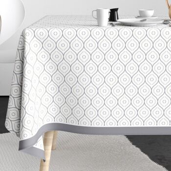 Nappe rectangulaire anti tache 140x300 cm Coton Croisea 1