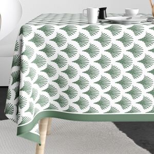 Nappe rectangle anti tache 140x200 Coton Papyrus Vert