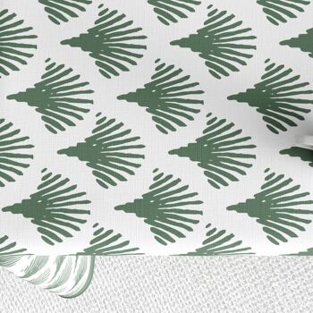 Nappe rectangle anti tache 140x250 Coton Papyrus Vert 3