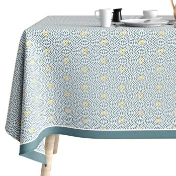 Nappe rectangulaire anti tache 140x250 cm Coton Patio Eau 4