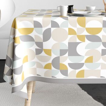 Nappe rectangle anti tache 140x250 Coton Skandina Jaune 1