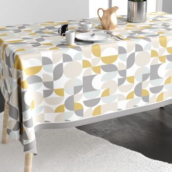 Nappe rectangle anti tache 140x250 Coton Skandina Jaune 2