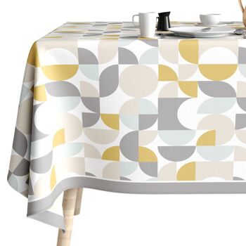 Nappe rectangle anti tache 140x250 Coton Skandina Jaune 4