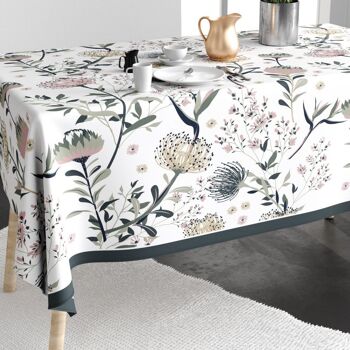 Nappe rectangulaire anti tache 140x250 cm Coton Chardon 2