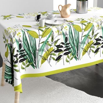 Nappe rectangulaire anti tache 140x300 cm Coton Herbier 2