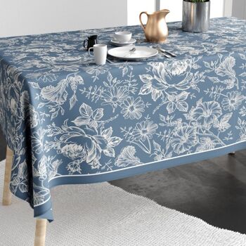 Nappe rectangulaire anti tache 140x250 cm Coton Joya Brume 2