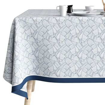 Nappe rectangulaire anti tache 140x200 cm Coton Planta Bleu 4