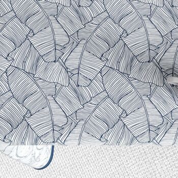 Nappe rectangulaire anti tache 140x250 cm Coton Planta Bleu 3